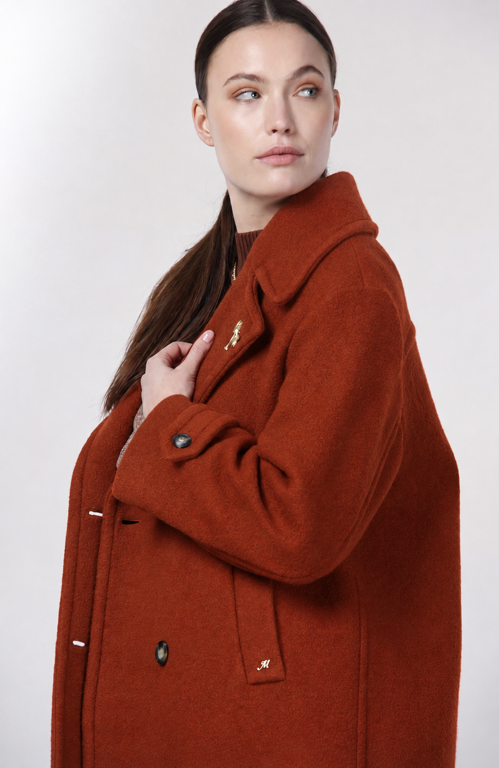 Leonie cappotto donna in lana bouclé