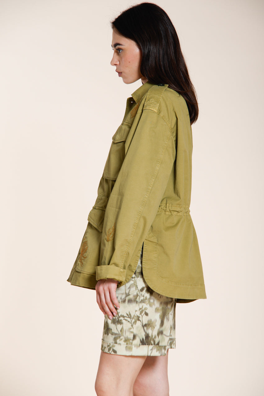 Florence New Jacke Damen aus leicht Stretch Twill Blumenstickerei