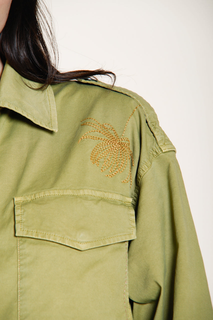 Florence New Jacke Damen aus leicht Stretch Twill Blumenstickerei