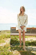 San Diego giacca donna in cotone fiammato con borchie
