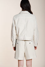 San Diego giacca donna in cotone fiammato con borchie