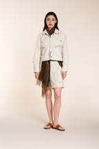 San Diego giacca donna in cotone fiammato con borchie