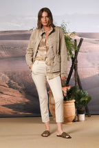 Eva Field Jacke Damen im Twill mit Nieten