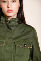 Eva giacca donna in twill ricamo fiori
