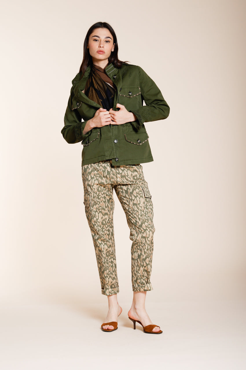 Eva Jacke Damen aus Twill Blumenstickerei