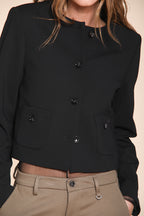 Foto 2 Lou Lou giacca cropped donna in jersey piquet