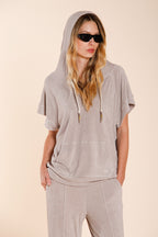 Marta sweatshirt femme manches courtes en jersey éponge