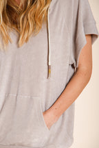 Marta sweatshirt femme manches courtes en jersey éponge