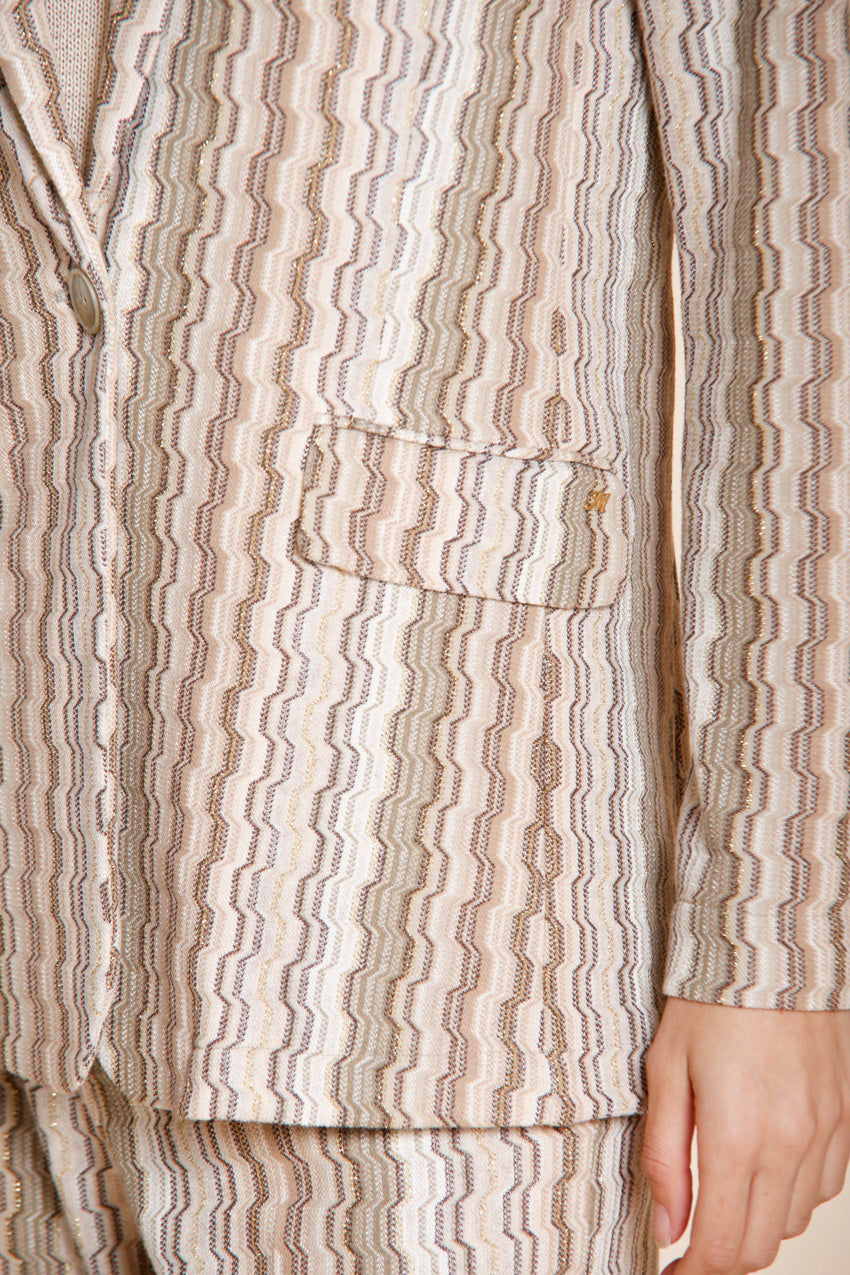 Irene blazer donna in jersey fantasia a righe