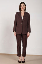 Irene Blazer Damen aus Leinen Viskose Mischgewebe Canvas