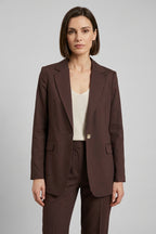 Irene Blazer Damen aus Leinen Viskose Mischgewebe Canvas