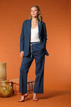 Irene Blazer Damen in Leinen und Baumwolltwill