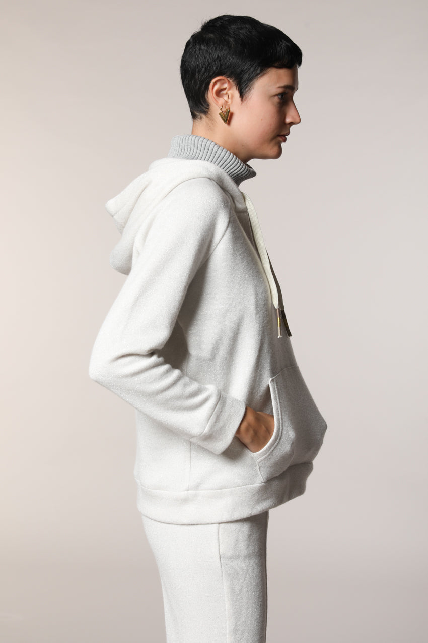 Hoodie Damen-Sweatshirt mit Kapuze aus Jersey mit Lurex