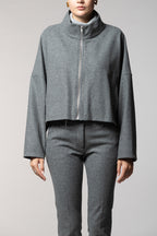 Nora Cropped-Damen-Sweatshirt aus Flanell-Jersey