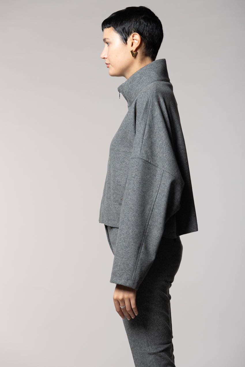 Nora Cropped-Damen-Sweatshirt aus Flanell-Jersey