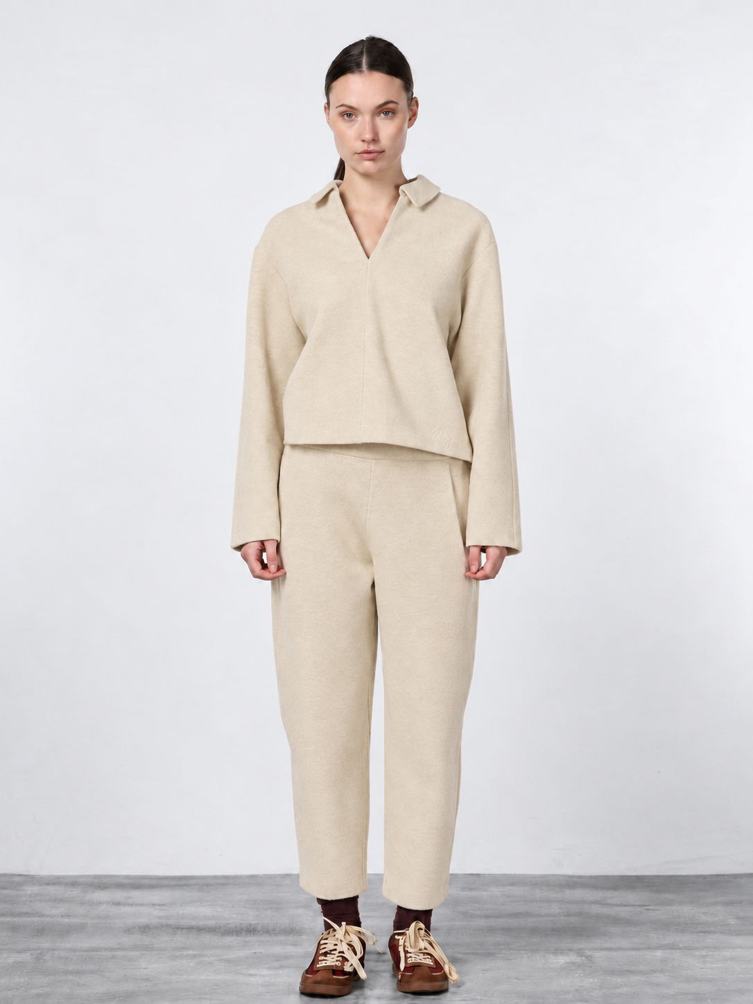 Simon Damen-Sweatshirt aus Wolltuch