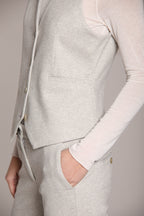 Foto 2 Ellen gilet donna in jersey con fantasia spigata