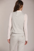 Foto 5 Ellen gilet donna in jersey con fantasia spigata