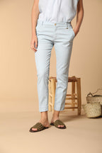 Jaqueline Capri Damen Chino Hose aus Baumwoll-Tencel Piquet slim fit 