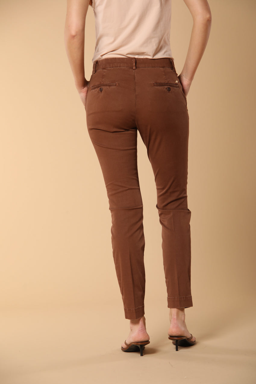 Jaqueline Archivio Damen Chinohose aus Gabardine Slim Fit