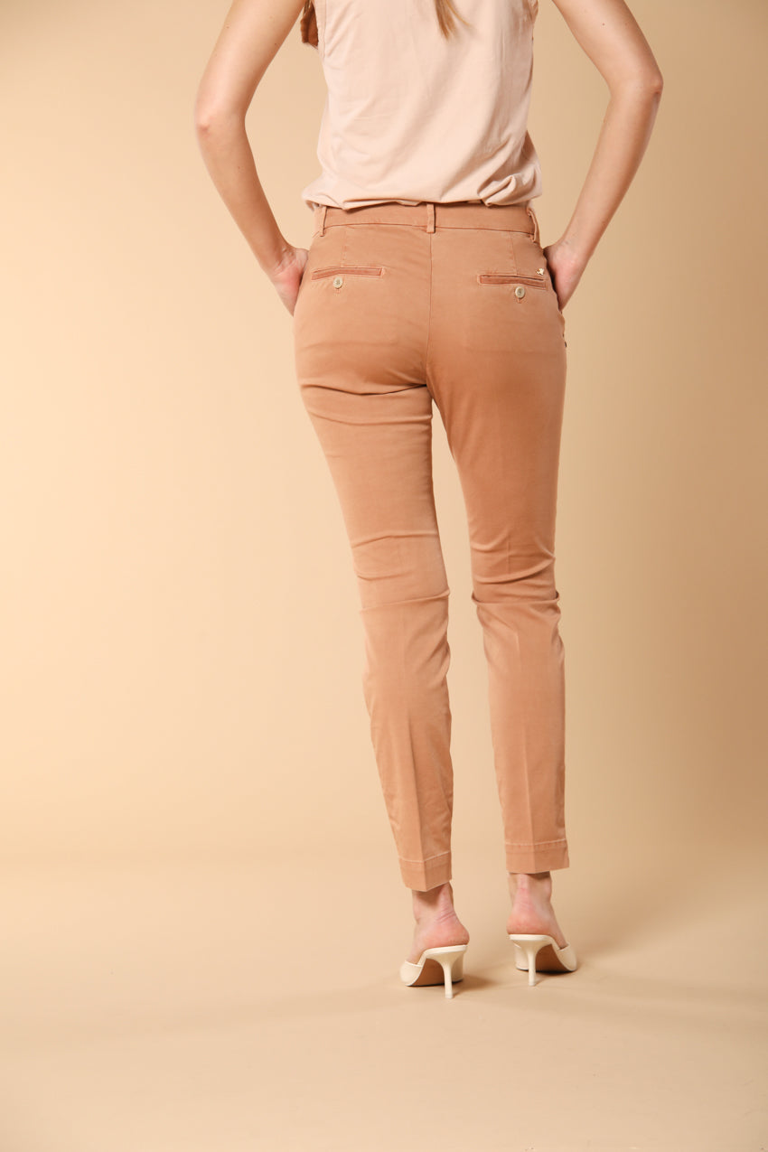 Jaqueline Archivio Damen Chinohose aus Gabardine Slim Fit