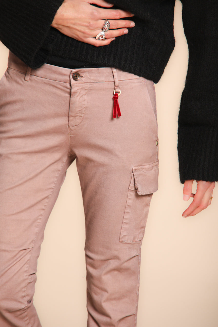 Chile City Damen-Cargohose aus Satin Slim Fit