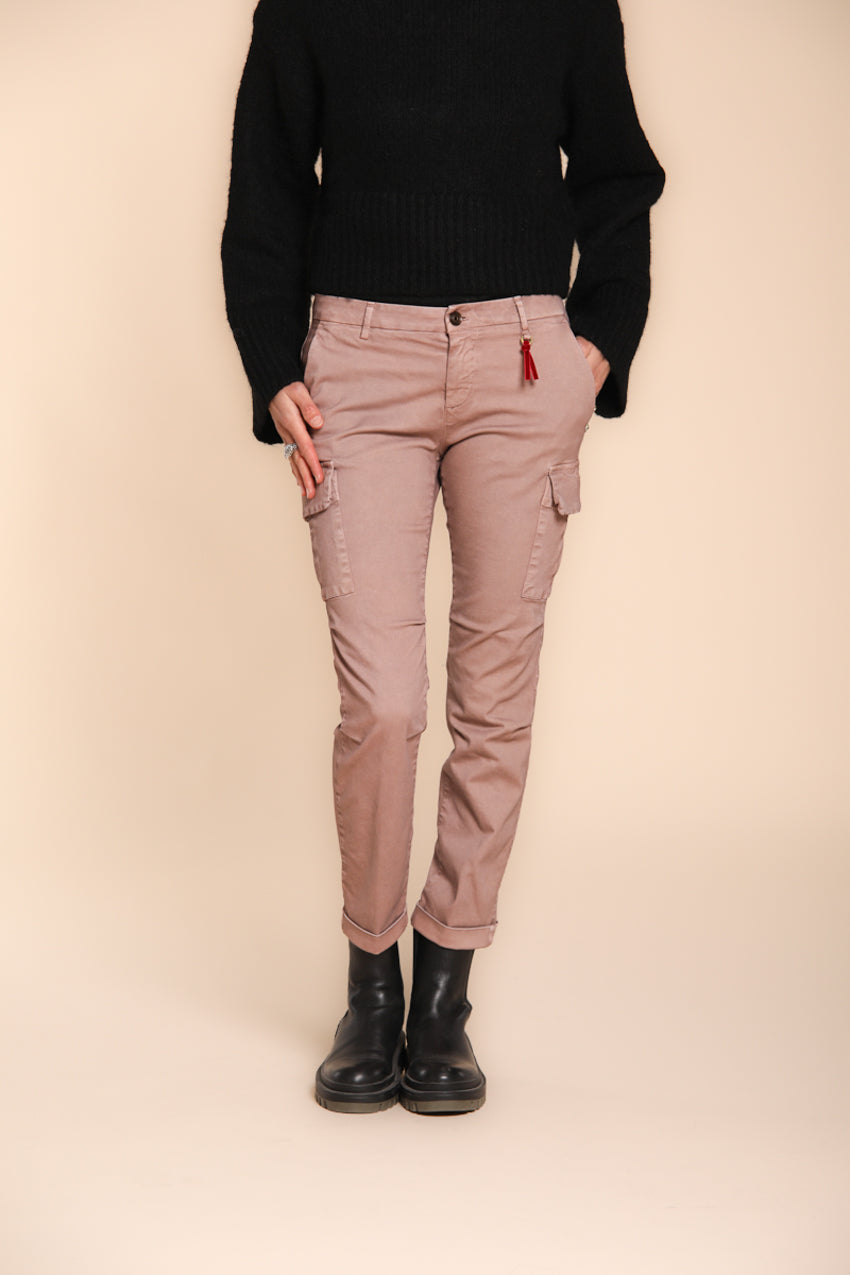 Chile City Damen-Cargohose aus Satin Slim Fit