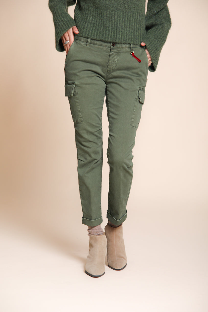 Chile City Damen-Cargohose aus Satin Slim Fit