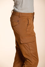 Dettaglio pantalone cargo donna Chile City Mason's ruggine in gabardina stretch SS26