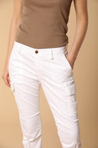 Chile City Damen Cargo-Hose aus Gabardine Slim Fit
