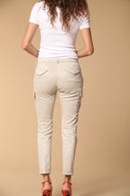 Chile City Damen Cargo-Hose aus Gabardine Slim Fit