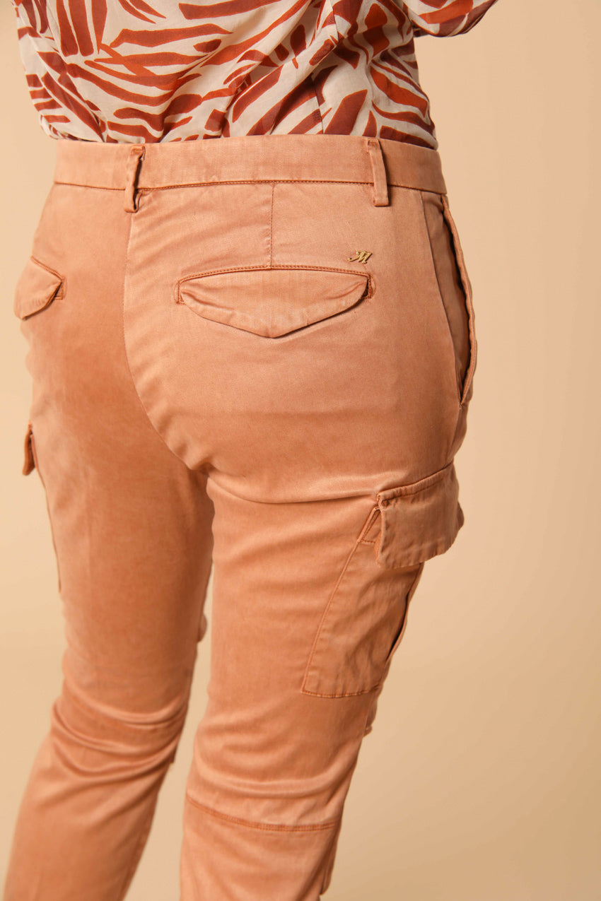 Chile City Damen Cargo-Hose aus Gabardine Slim Fit