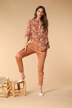 Chile City Damen Cargo-Hose aus Gabardine Slim Fit