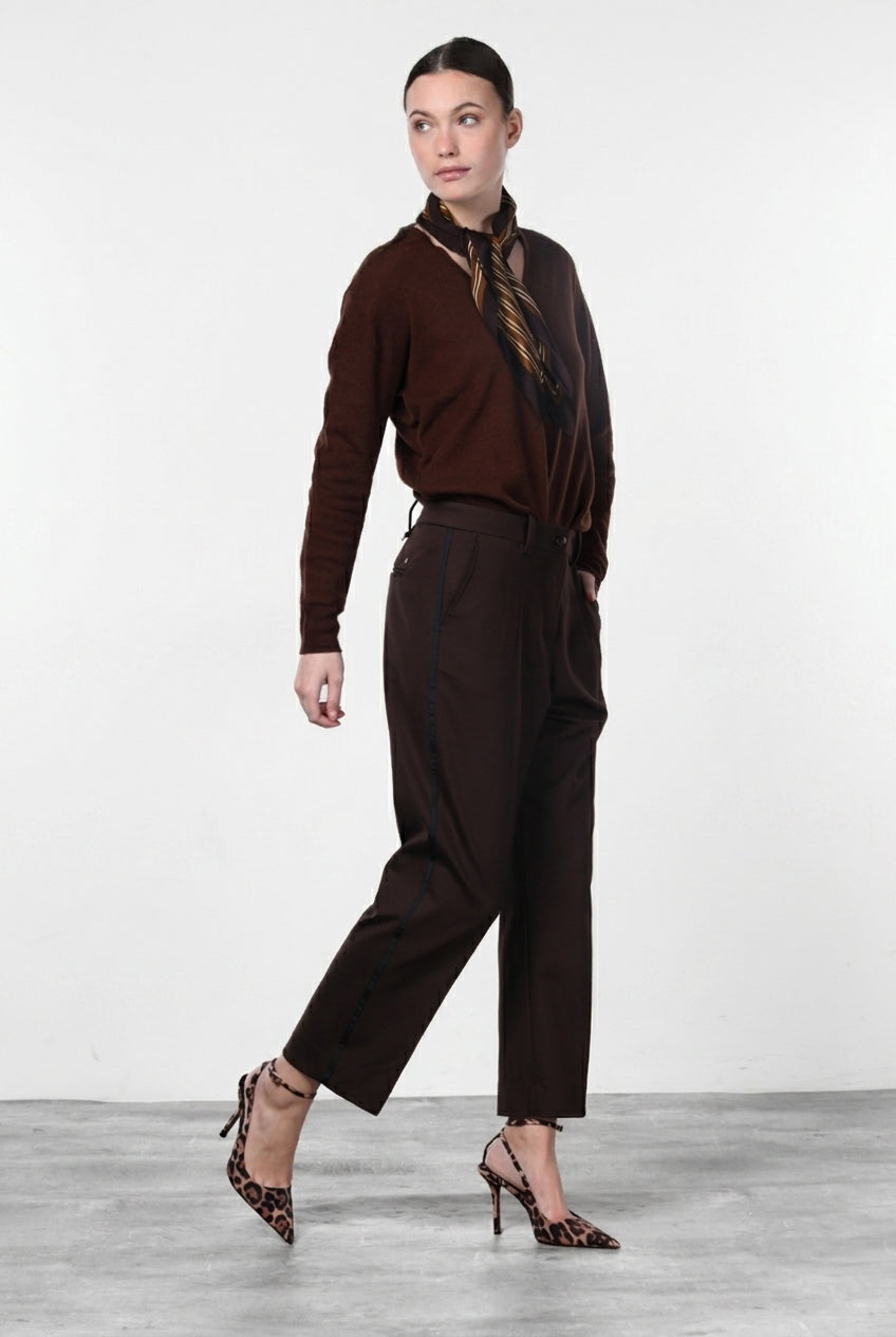 New York O Shape pantalone chino donna in jersey tecnico carrot fit