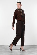 New York O Shape pantalone chino donna in jersey tecnico carrot fit