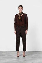 New York O Shape pantalone chino donna in jersey tecnico carrot fit