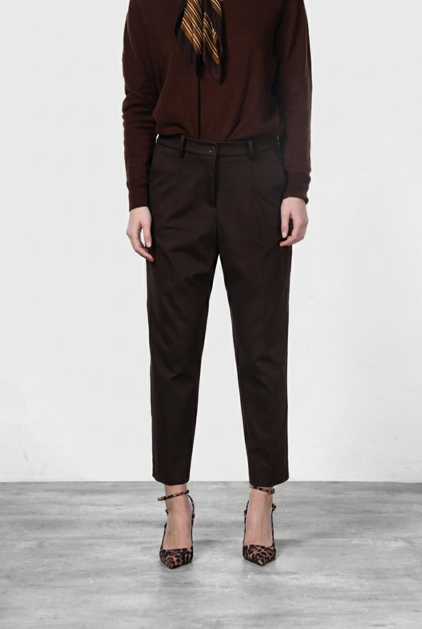 New York O Shape pantalone chino donna in jersey tecnico carrot fit