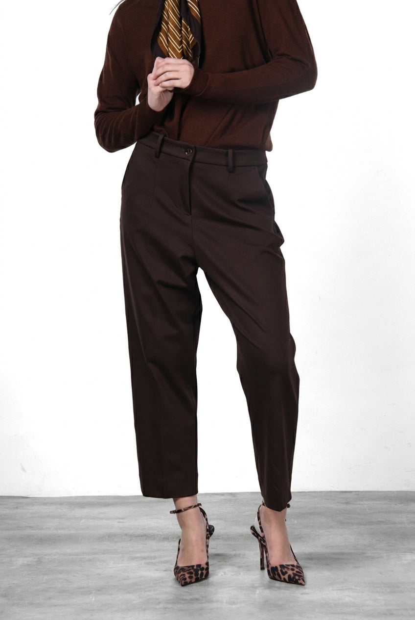 New York O Shape pantalone chino donna in jersey tecnico carrot fit