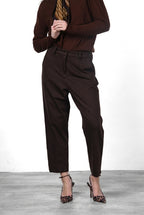 New York O Shape pantalone chino donna in jersey tecnico carrot fit