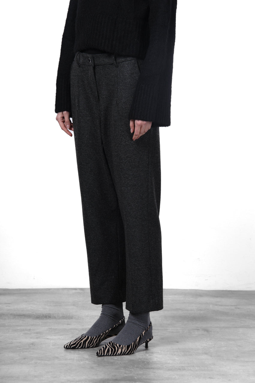 New York O Shape pantalone chino donna in jersey flanella carrot fit