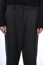New York O Shape pantalone chino donna in jersey flanella carrot fit