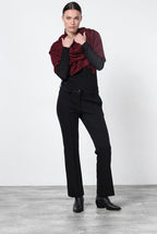 Kik pantalone chino donna in jersey tecnico slim fit
