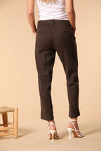 New York Damen Chino Hose aus Leinen-Baumwoll-Twill im Carrot Fit