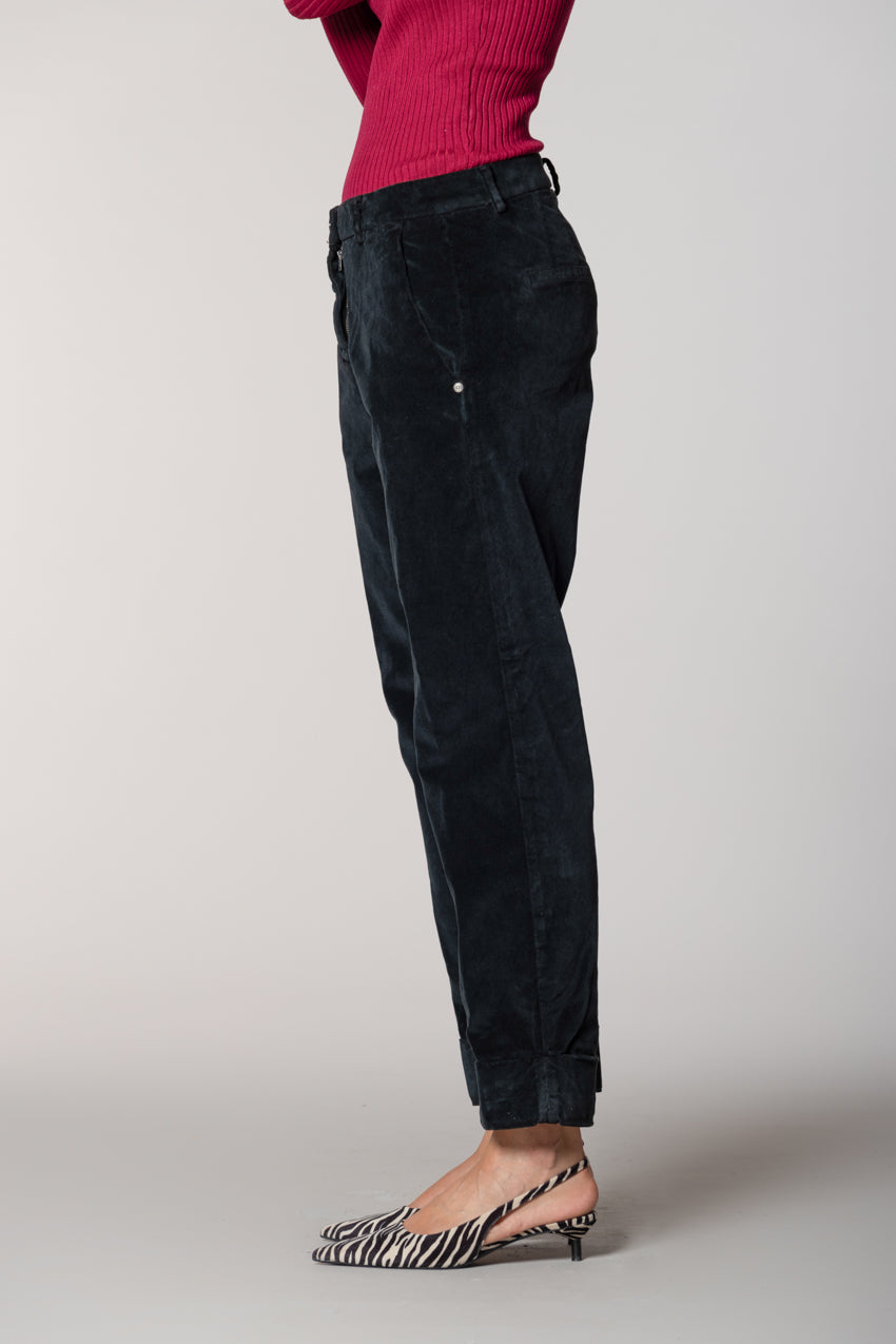 New York Carrot pantalone chino donna in velluto carrot fit