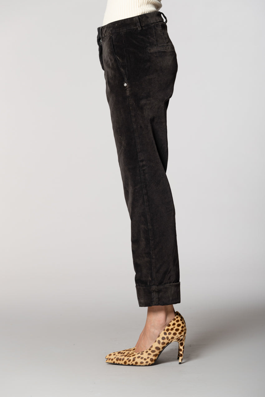 New York Carrot pantalone chino donna in velluto carrot fit