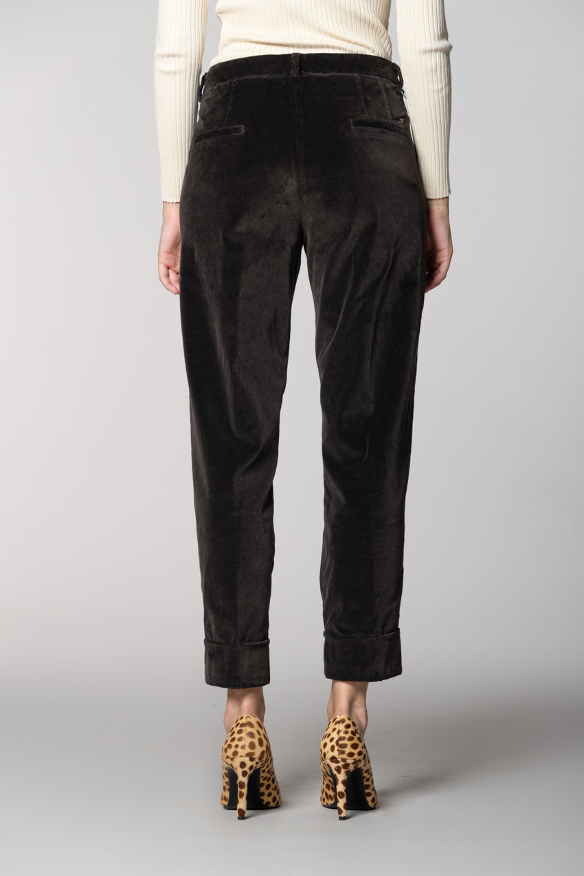 New York Carrot pantalone chino donna in velluto carrot fit