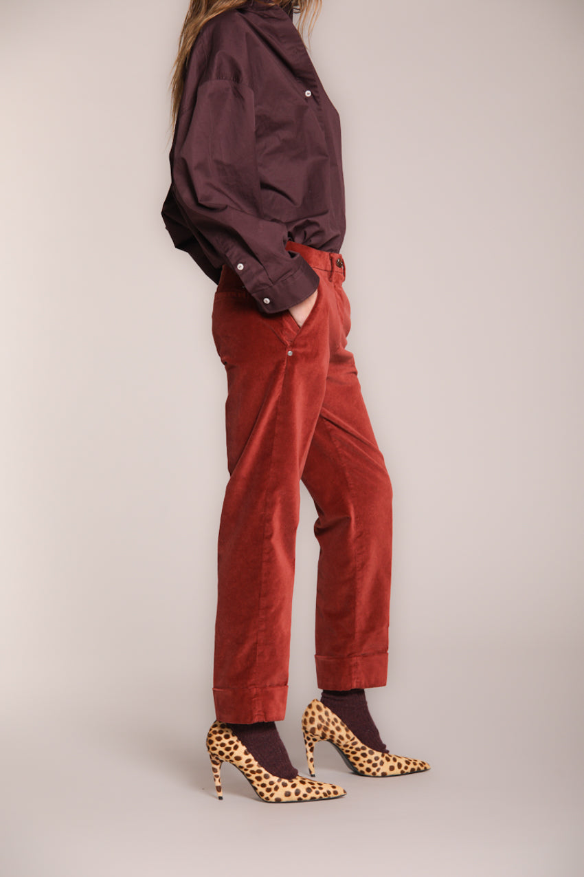 Foto 3 New York Carrot pantalone chino donna in velluto carrot fit