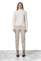 New York Carrot pantalone chino donna in velluto liscio carrot fit ①