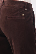 New York Carrot pantalone chino donna in velluto liscio carrot fit ①