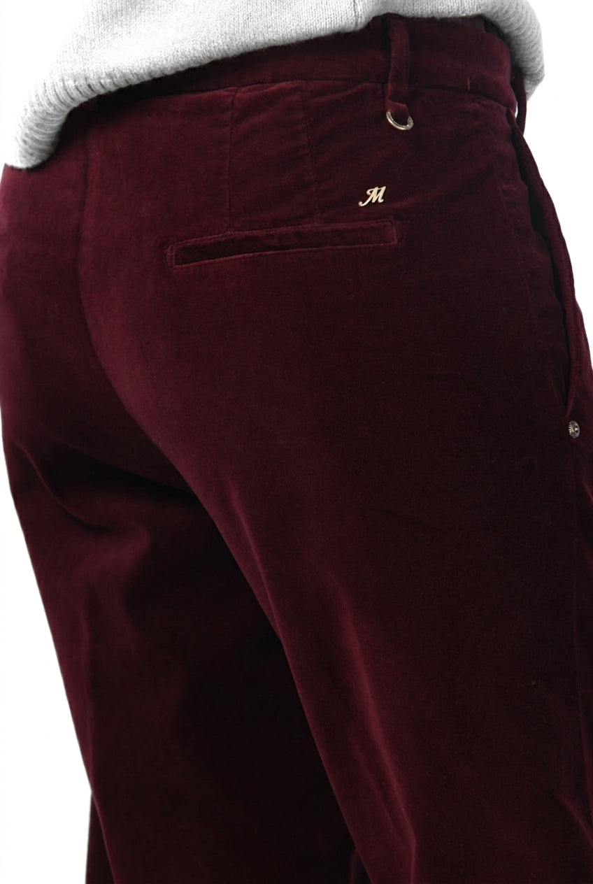 New York Carrot pantalone chino donna in velluto liscio carrot fit ①